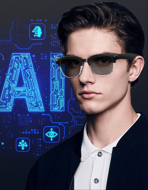AI Camera Smart Glasses – 800W Pixel Video Recording Sunglasses with Bluetooth Calls, Voice Translation and Photo Recognition for Men
