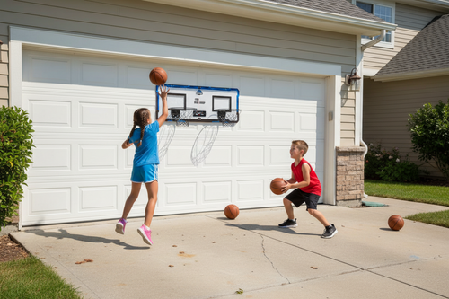 Double Basketball Hoop Game Set - Indoor Outdoor Throwing and Shooting Toy for Active Kids Sports Training and Family Fun