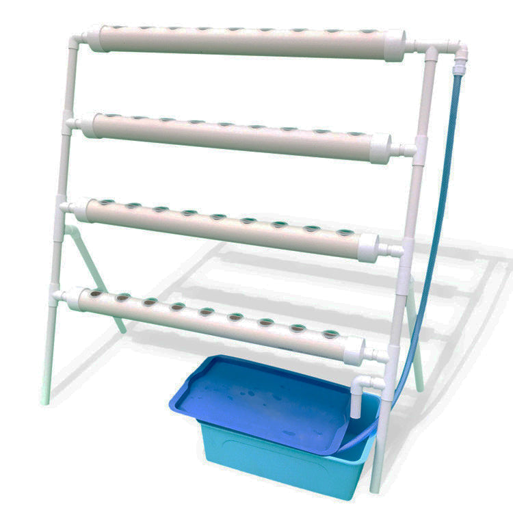 NFT Hydroponic Grow Kit – 36-Hole Indoor Greenhouse Planting Box Gardening System with Nursery Pots and Vertical Growing Rack