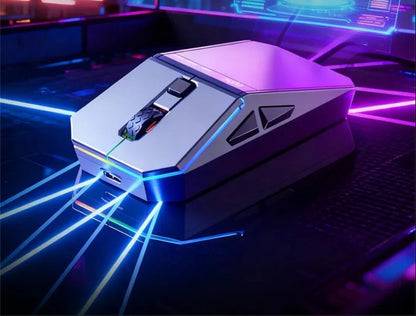 RGB Wireless Gaming Mouse – Three-Mode Bluetooth Mouse with 12800 DPI Precision Tracking, Colorful Lighting and Ergonomic Performance Design