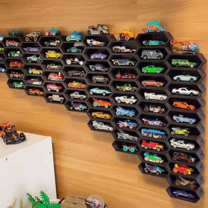 Hot Wheels Display Case – 2-in-1 Wall-Mounted Diecast Car Storage Box with Dustproof Design for Collectible Model Organization