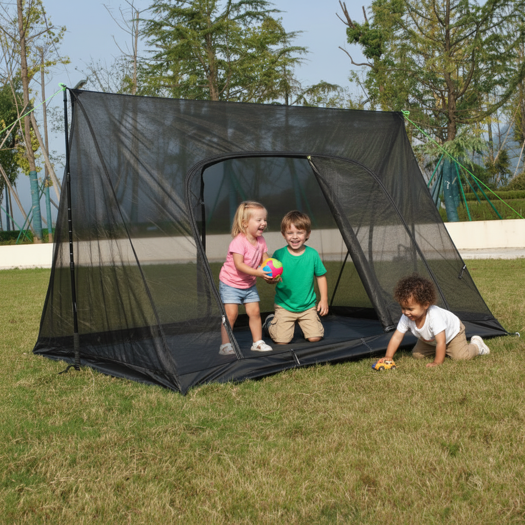 Ultralight Pyramid Mosquito Net Tent – Two-Person Breathable Mesh Shelter for Camping, Hiking and Bug Protection with Lightweight Breeze-Friendly Design