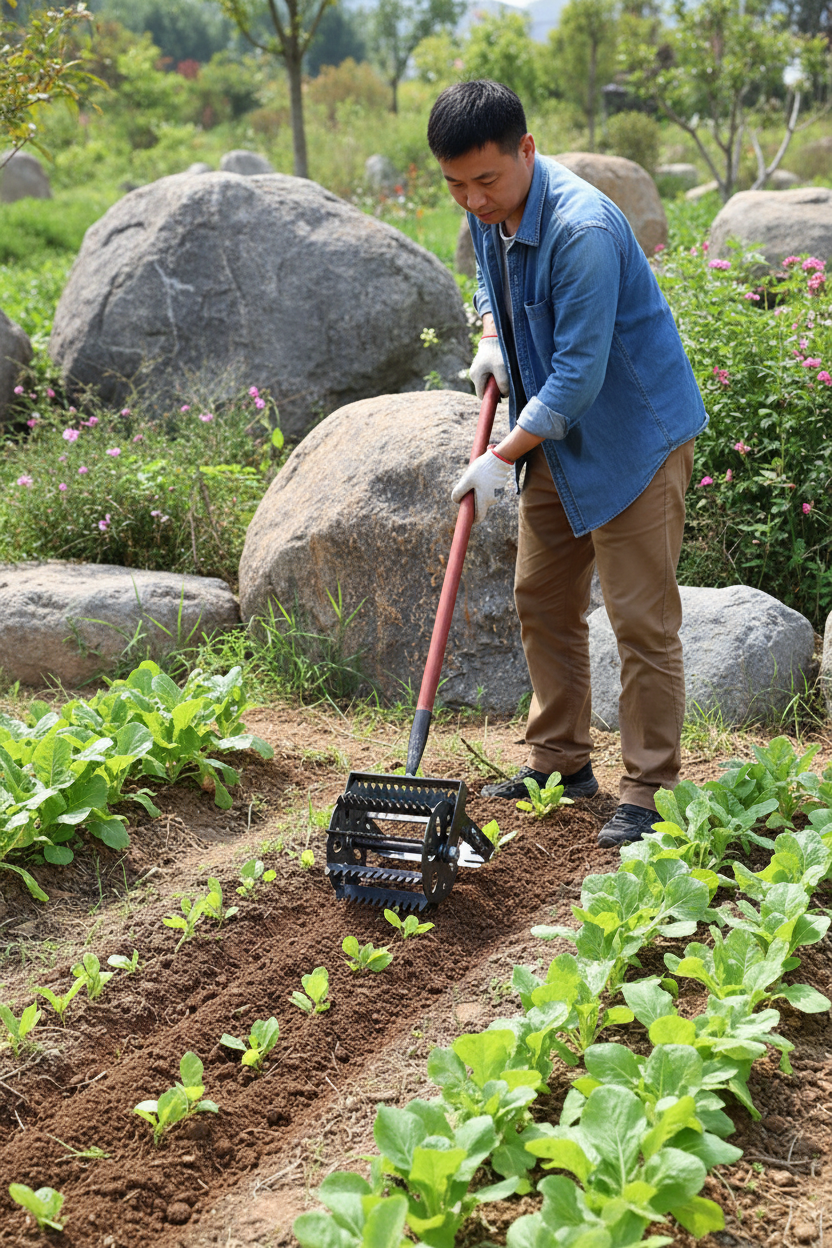 Heavy-Duty Weeding Wheel Attachment – Cultivator Head for Grass Removal, Farm Maintenance, Soil Work and Efficient Garden Weed Control