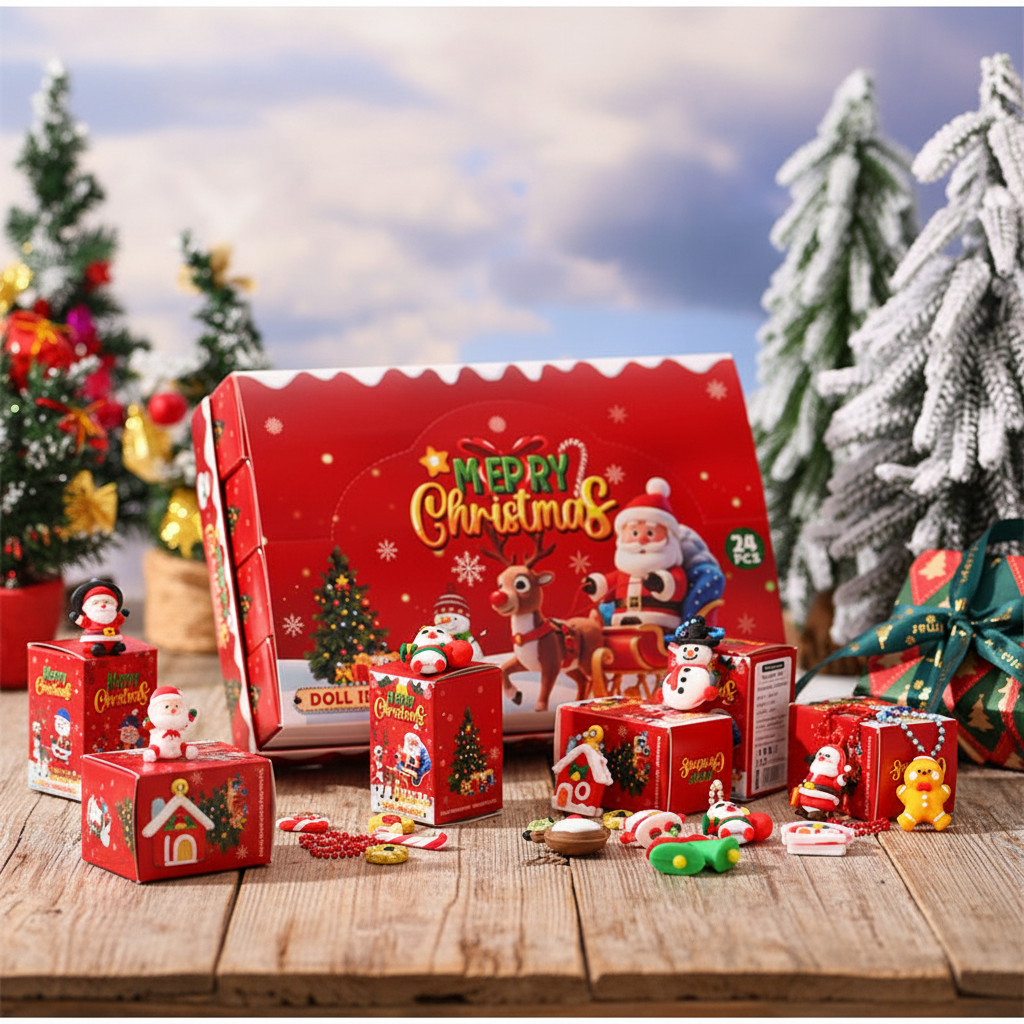 Christmas Party Keychain Gift Set – 24 Piece Holiday Surprise Key Ring Collection for Stocking Stuffers, Party Favors and Festive Gift Giving