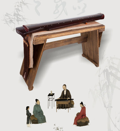 Handmade Chinese Guqin – Paulownia Wood Seven String Traditional Zither for Beginners, Practice and Elegant Musical Performances