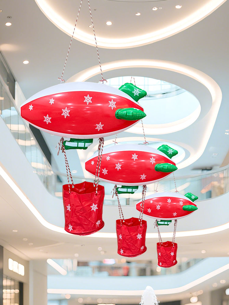 Inflatable Christmas Spaceship – LED Outdoor Holiday Yard Decoration for Festive Displays and Winter Celebrations