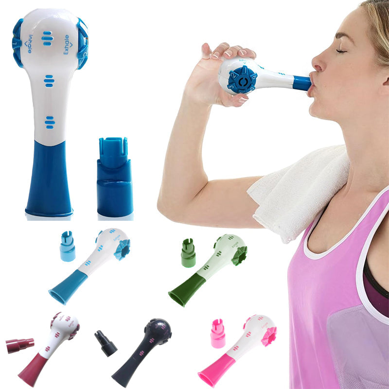 Adjustable Breathing Trainer – Lung Expansion Exercise Device for Respiratory Strength, Running Endurance and Core Training