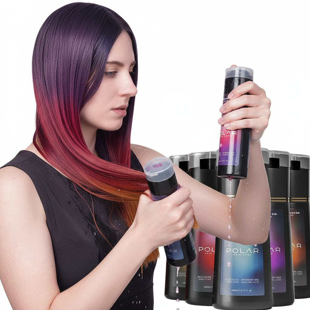 Gray Hair Dye Shampoo – Semi-Permanent Hair Color Treatment for Women and Men with Black, Brown or Purple Shades for Easy At-Home Coverage