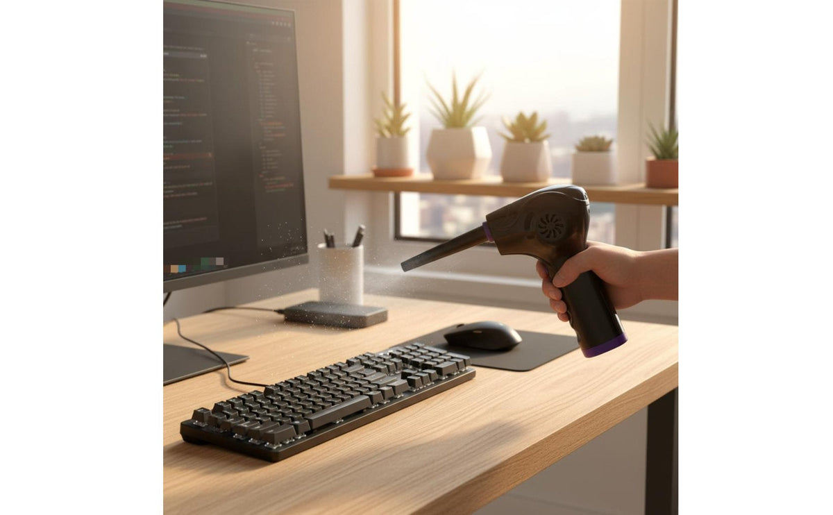 USB Wireless Dust Gun – Portable High-Speed Air Duster for Cleaning Electronics, Keyboards, Computers, Car Interiors and Hard-to-Reach Areas