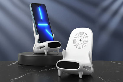Wireless Charging Dock – 15W Multi-Protection Fast Charger Stand for Convenient Smartphone Charging at Home, Office and Bedroom