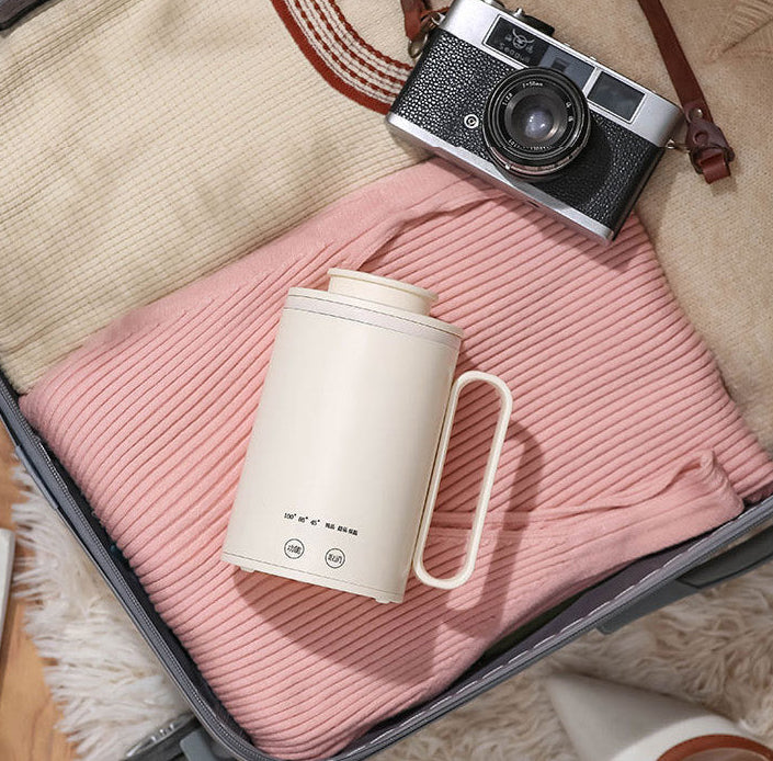 Portable Travel Electric Kettle – 400ml Thermal Water Boiler for Tea, Coffee, Milk and Instant Meals Anywhere