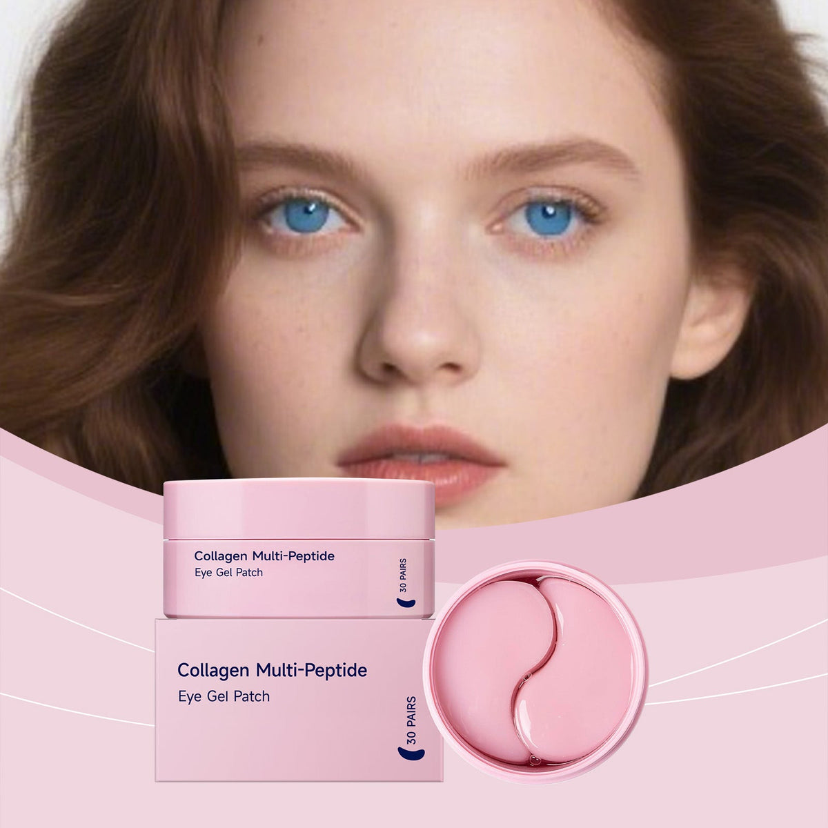 Collagen Peptide Eye Gel Patches – Firming Hydrating Treatment for Wrinkles, Fine Lines, Dark Circles and Under-Eye Rejuvenation