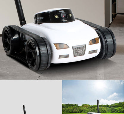 WiFi Remote Control Tank Toy – Four-Channel Tracked Camera Car with Real-Time Video Transmission for Kids Interactive Driving and Exploration