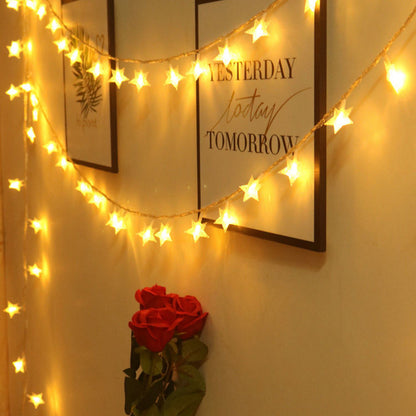 LED Star Fairy Lights – Outdoor String Garland for Christmas, Weddings, Gardens, Patios and Party Decorations