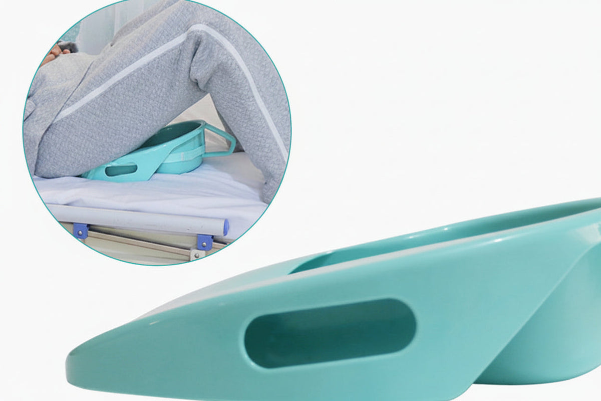 Portable Bedpan with Cover – Household Toilet Bedpan for Bedridden Patients, Elderly Adults, Pregnant Women and Limited Mobility Care