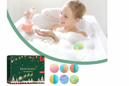 Christmas Bath Bomb Gift Set – Handmade Aromatherapy Spa Balls for Relaxation, Moisturizing Skin Care and Holiday Gifts