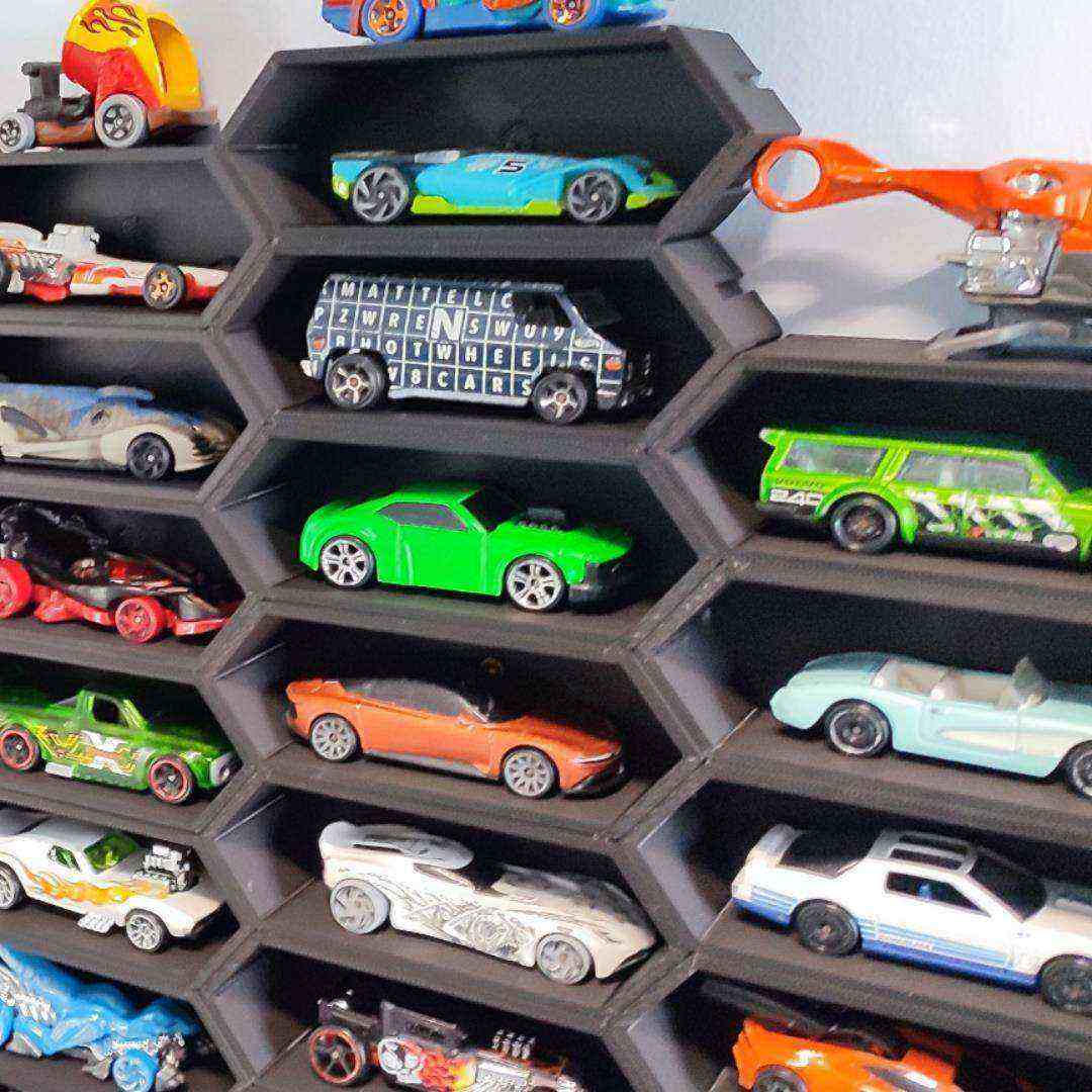 Hot Wheels Display Case – 2-in-1 Wall-Mounted Diecast Car Storage Box with Dustproof Design for Collectible Model Organization