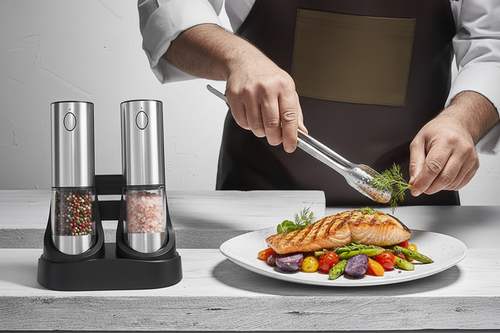 USB Electric Salt and Pepper Grinder – Rechargeable Adjustable Spice Mill Set with Large Capacity for Everyday Cooking
