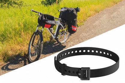 Silicone Bike Luggage Straps – Adjustable Multi Purpose Securing Bands for Bicycles, Cables, Camping Gear and Everyday Organization