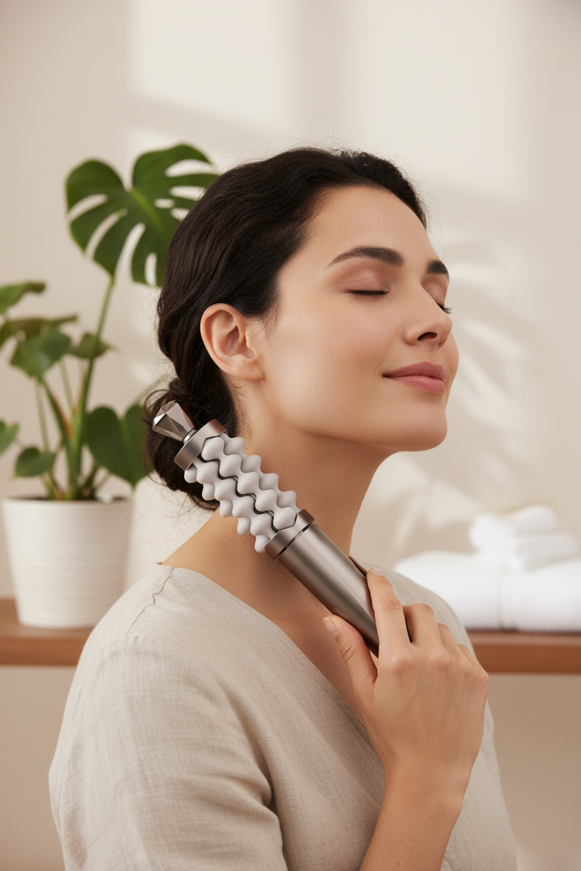 Face and Neck Massage Stick – Dual-Purpose Electric Beauty Tool for Gentle Firming Massage, Relaxation and Convenient At-Home Skin-Care Routines