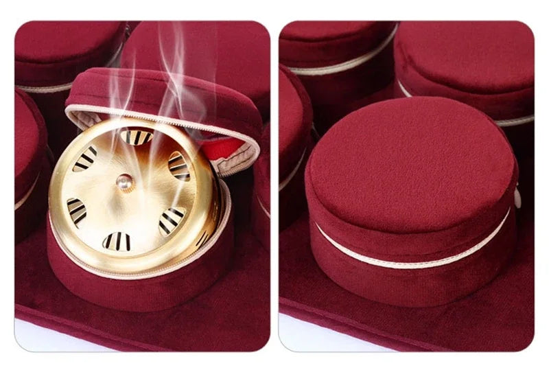 Mugwort Moxa Box – Fabric Herbal Moxibustion Burner for Acupoint Warm Therapy, Relaxation and Home Wellness Care