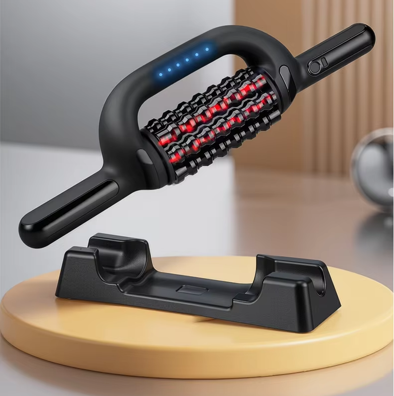 Electric Infrared Roller Massage Stick – Deep Tissue Muscle Relaxation Device for Athletes, Workout Recovery, Fatigue Relief and Home Massage