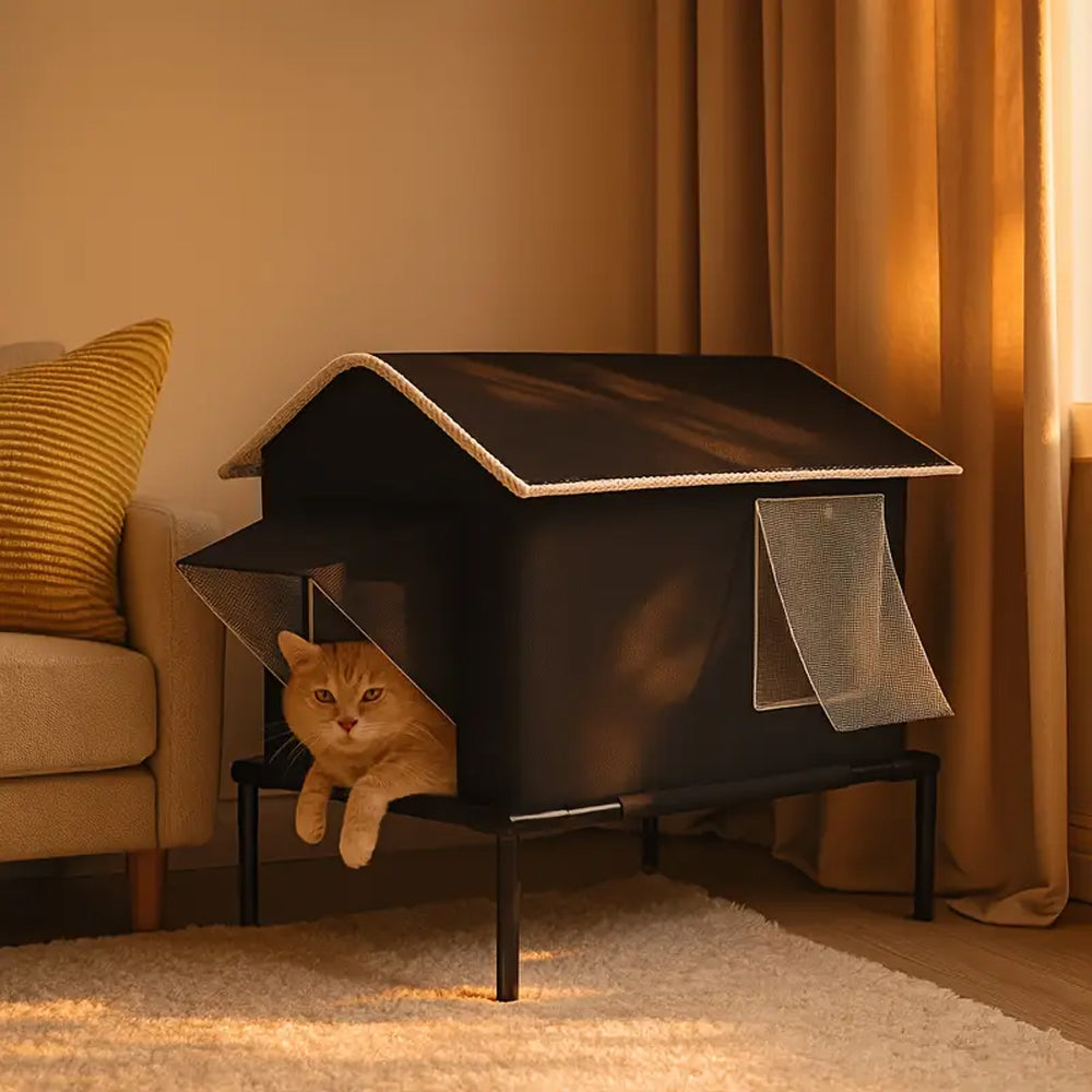 Elevated Waterproof Pet Bed – Moisture-Resistant Cat House with Weatherproof Design for Small and Medium Dogs Indoor or Outdoor
