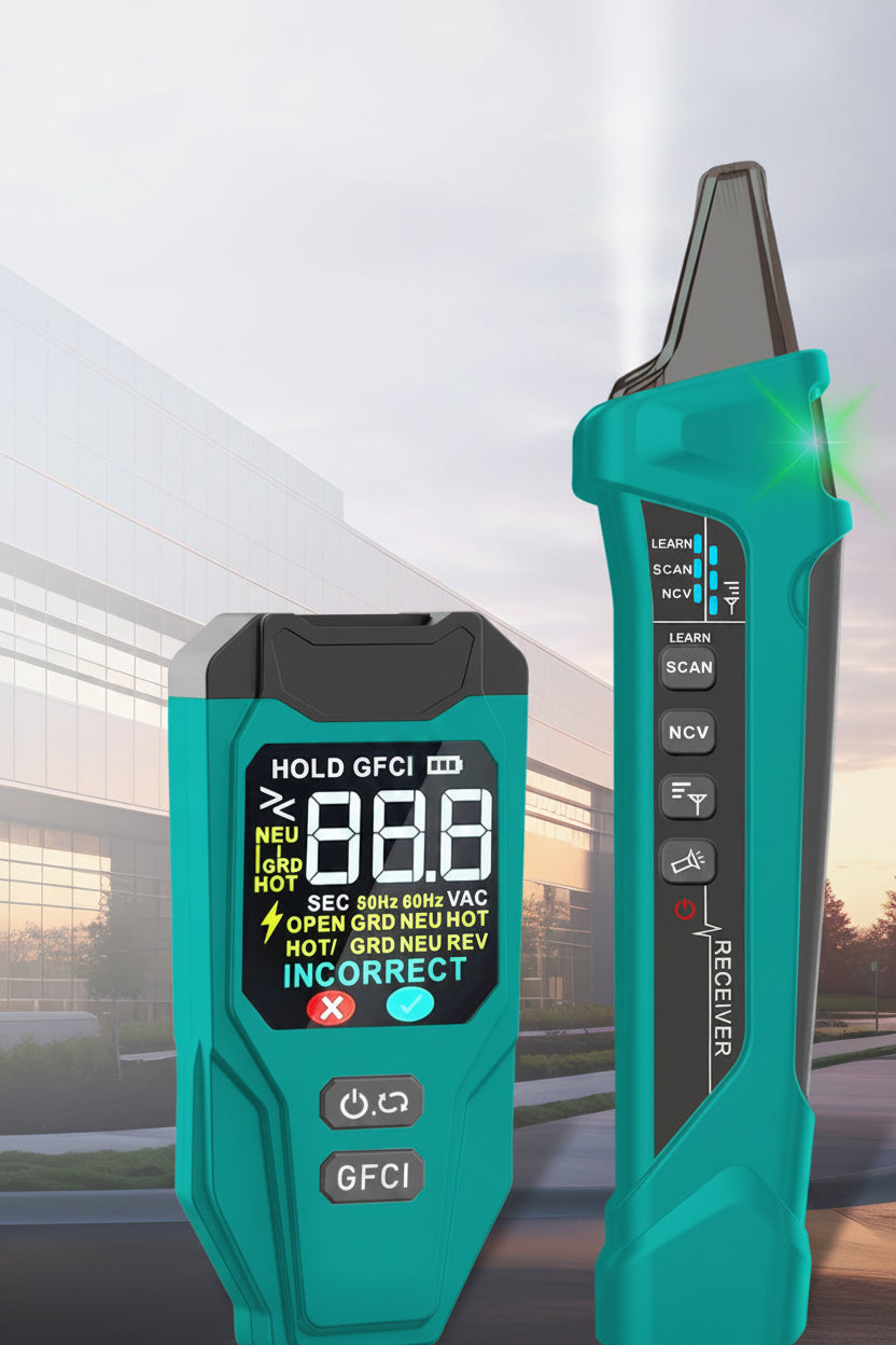 ET32 Digital Circuit Breaker Finder – GFCI Outlet Tester for Fast Electrical Wiring Identification, Socket Testing and Safer Home DIY Troubleshooting