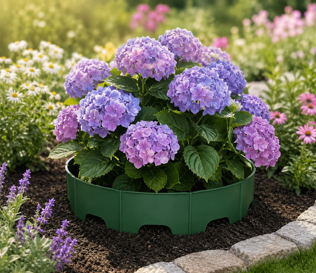 Plant Grow Protection Ring – Deep-Watering Circular Landscape Edging for Garden Beds, Root Care, Planting Support and Cleaner Organized Outdoor Growing