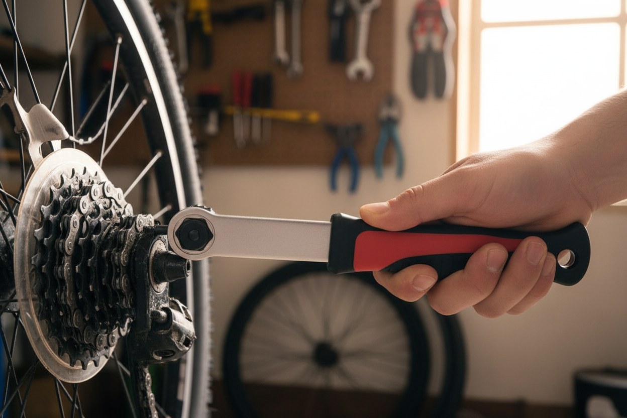 Bicycle Chain Whip Tool Kit – Freewheel Cassette Remover for 8–11 Speed MTB and Road Bike Installation and Maintenance