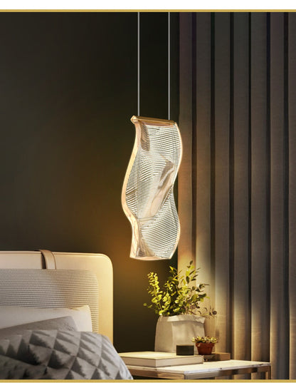 Modern Aluminum Acrylic LED Pendant Light – Designer Hanging Lamp for Dining Room, Foyer and Stylish Interior Decoration