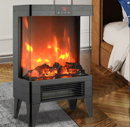 Flame Electric Fireplace Heater – 3D Smokeless Indoor Space Heater with Realistic Flame Effect for Cozy Home Warmth