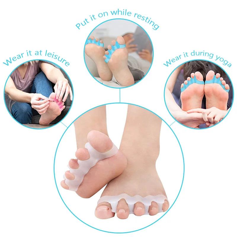 Silicone Toe Separators and Bunion Protectors – Soft Gel Toe Stretchers for Pain Relief, Foot Alignment and Everyday Comfort.
