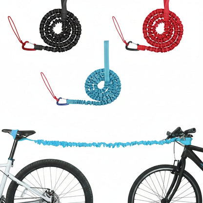 Portable Bicycle Tow Rope – Retractable Mountain Bike Traction Rope for Parent Child Cycling Adventures and Easy Uphill Assistance.