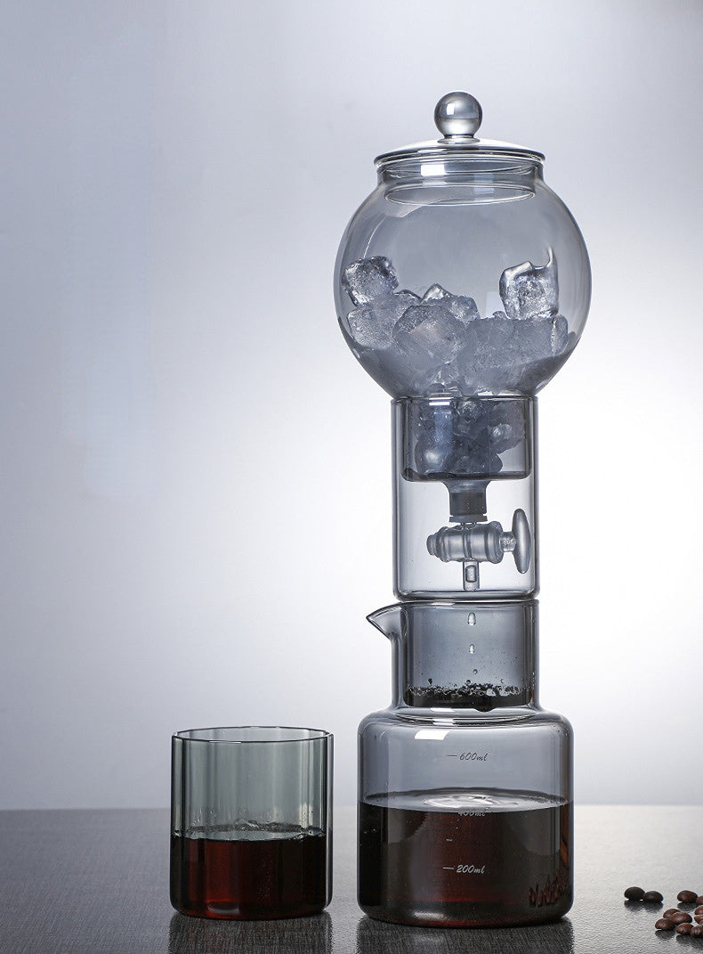 Cold Brew Coffee Pot Set – Glass Dripper with Reusable Filter for Smooth Iced Coffee, Tea Brewing and Professional Barista Preparation