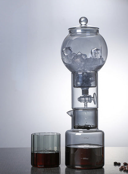 Cold Brew Coffee Pot Set – Glass Dripper with Reusable Filter for Smooth Iced Coffee, Tea Brewing and Professional Barista Preparation