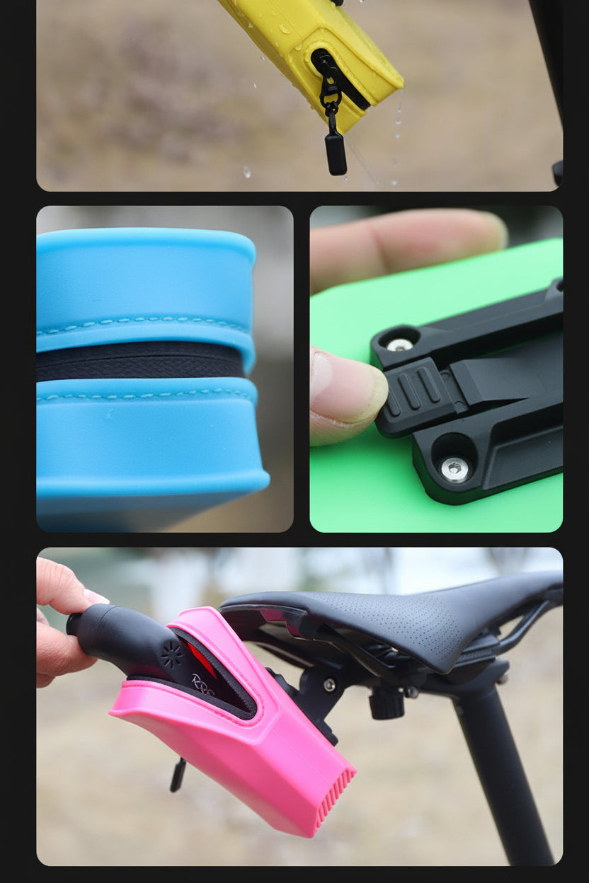 Waterproof Bike Tail Bag – Ultralight Silicone Bicycle Saddle Storage Bag for Road, Mountain, Folding and Gravel Bikes