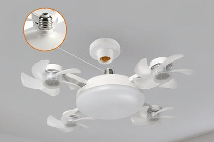 Drone-Style Ceiling Fan Light – 2-in-1 E27 LED Fan Lamp with Remote Control and Three Colors for Home, Dining and Restaurant Spaces
