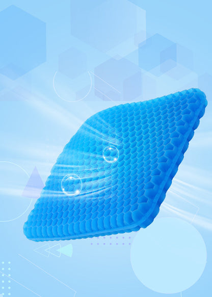Cool Gel Car Seat Cushion - Breathable Honeycomb Cooling Pad for Car Seats, Office Chairs and Long Sitting Comfort