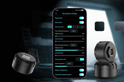 Bluetooth Motorcycle TPMS – Real Time Tire Pressure and Temperature Monitoring System with IP67 Waterproof Protection and App Alerts