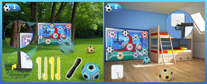 Soccer Goal Training Set for Kids - Sticky Target Shooting Game for Indoor Outdoor Football Practice and Skill Development