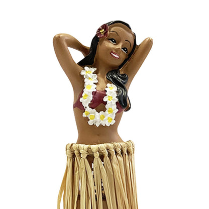 Hawaiian Dancing Girl Dashboard Ornament – Cute Bobblehead Car Decoration for Interior Styling and Tropical Gift Ideas