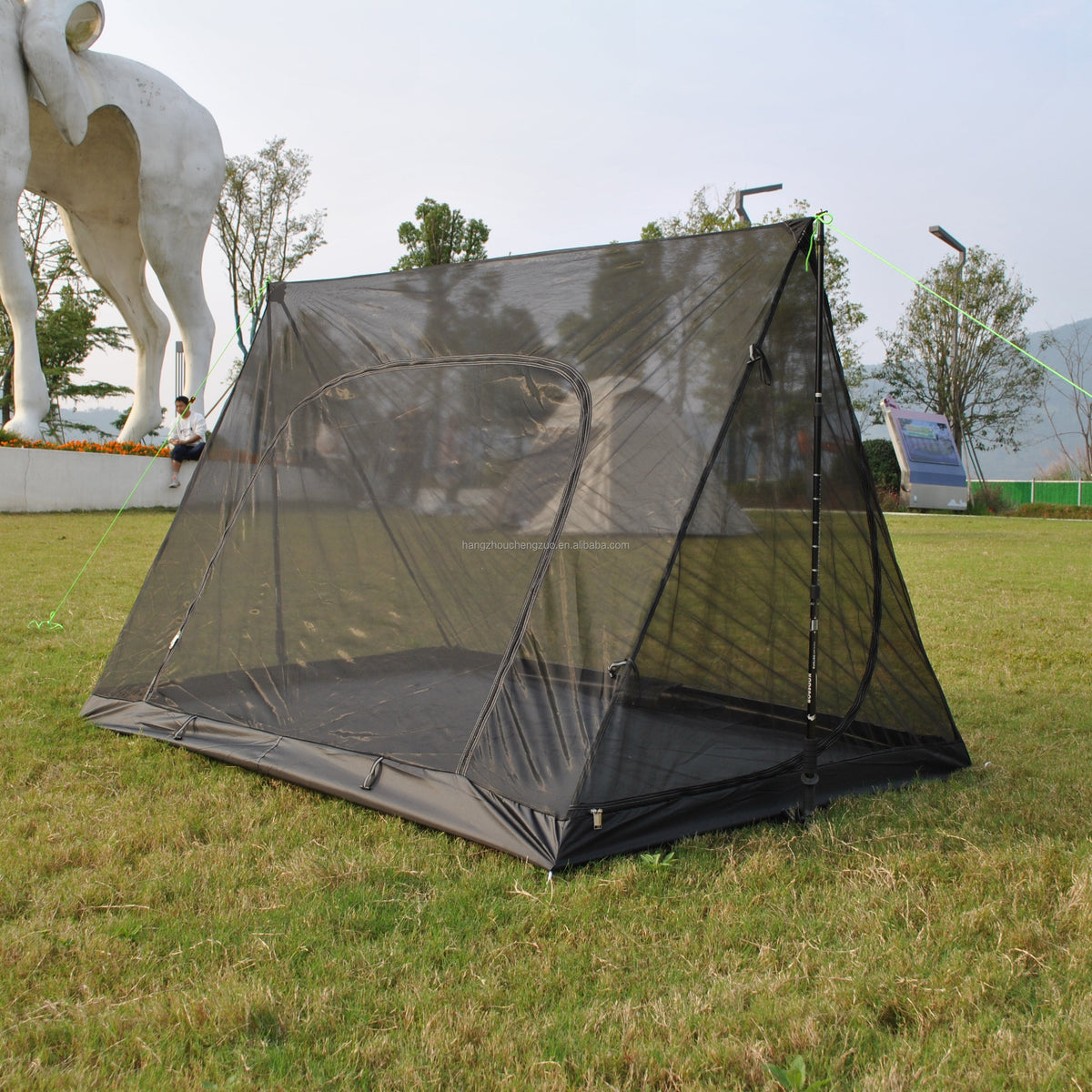 Ultralight Pyramid Mosquito Net Tent – Two-Person Breathable Mesh Shelter for Camping, Hiking and Bug Protection with Lightweight Breeze-Friendly Design