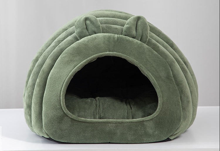 Cozy Cat Nest Bed – Plush Warm Pet Sleeping Mat for Cats and Small Pets During Autumn and Winter
