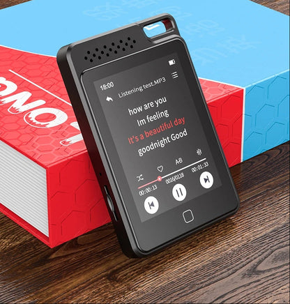 Bluetooth MP3 Music Player – Full Touch Screen HiFi Walkman with Built-In Storage, FM Radio and Portable Audio Playback