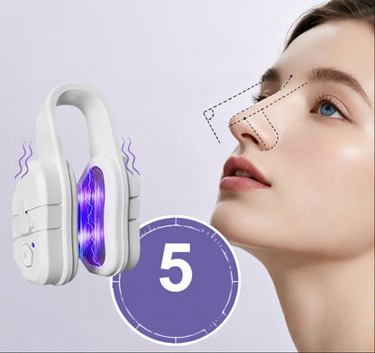 EMS Nose Shaper Clip – Microcurrent Pulse and Vibration Beauty Tool for Gentle Nose Massage, Contouring Routine and Convenient At-Home Facial Care