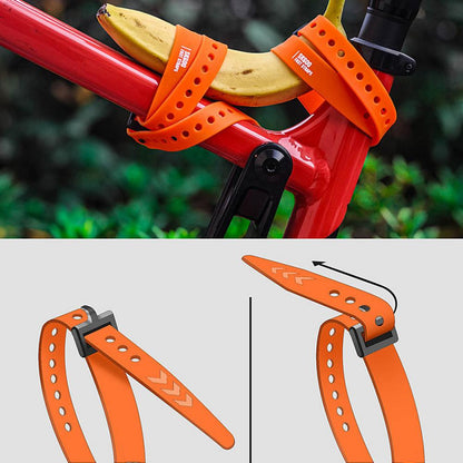 Silicone Bike Luggage Straps – Adjustable Multi Purpose Securing Bands for Bicycles, Cables, Camping Gear and Everyday Organization