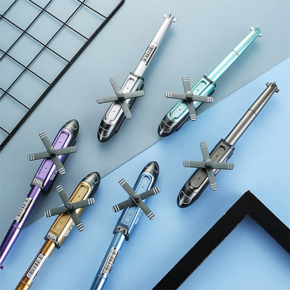 Helicopter Metal Gel Pen – Creative 0.5mm Novelty Writing Pen for School, Office, Gifts and Collectible Stationery