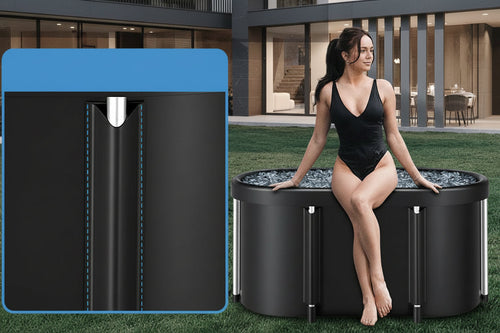 Large Ice Bath Tub – Portable Collapsible Cold Plunge with Upgraded Aluminum Frame for Athletes, Recovery, Outdoor Gardens, Gyms and Home Wellness
