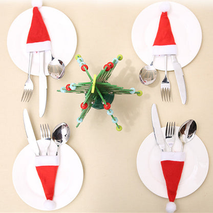 Christmas Cutlery Holder Set – Festive Fork and Knife Pocket Sleeves for Holiday Table Settings and Dinner Parties